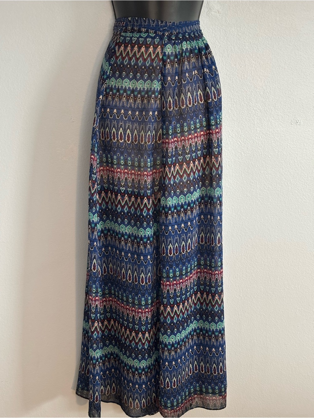 Multi-Color Boho Print maxi skirt
